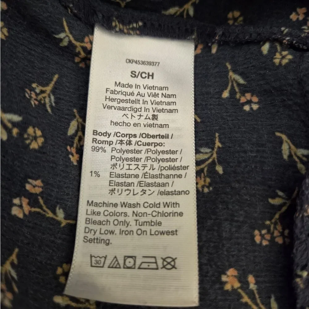 🦋MADEWELL🦋 Puff-Sleeve Peplum Wrap Top in Spring Fling - [Size Small]
